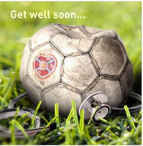 GWS03 Get Well card - Stethoscope & Ball
