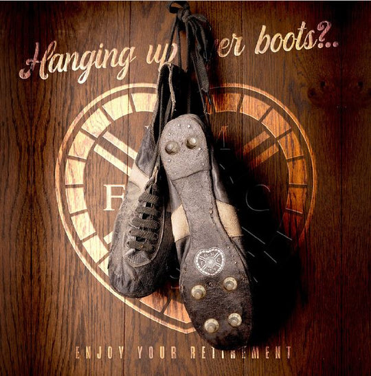 RT02 Retirement Card - Hanging up yer Boots