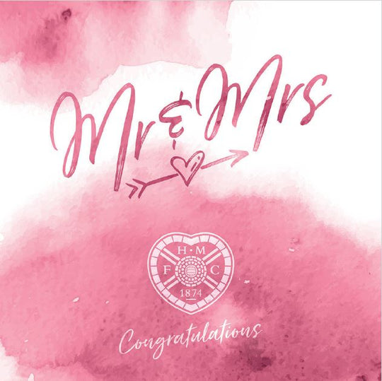 W03 Wedding Card - Mr & Mrs Watercolour