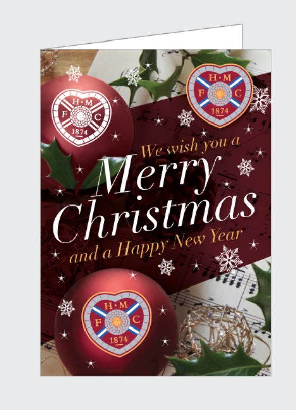 Merry Christmas & a Happy New Year Baubles & Crest Card
