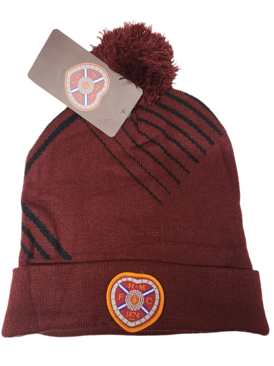 HEARTS Bobble Hat with Web Pattern