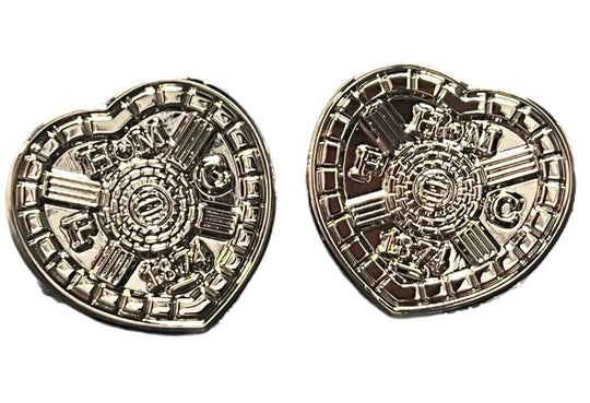 Silver Plated Crest Cufflinks