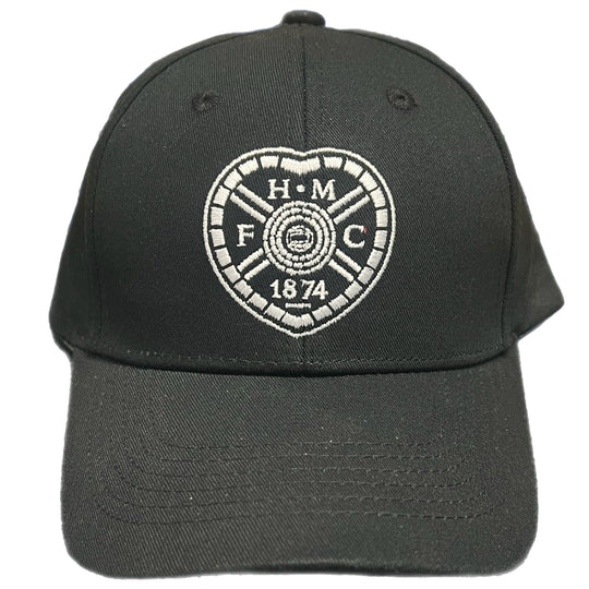 2025 Essential Black Cap (White Crest)