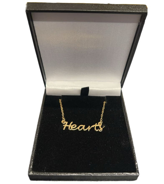 Stainless Steel  Gold Plated Hearts Name Dropper Necklace