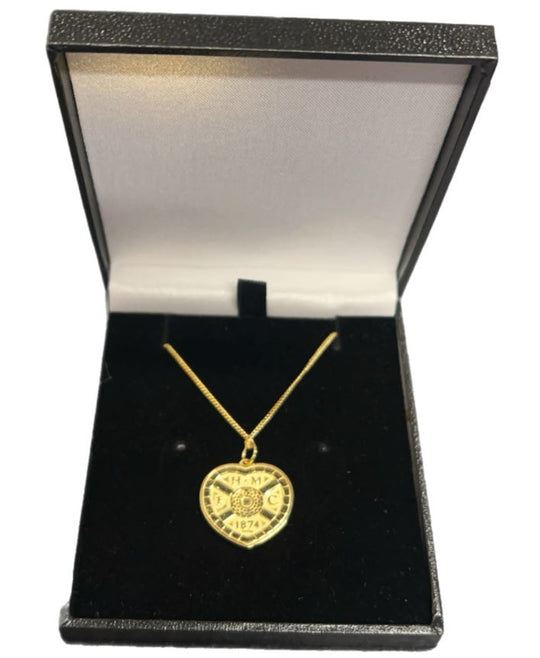 18ct Gold Plated Silver Crest Pendant & Chain