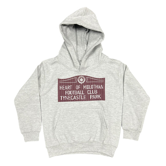 Tynecastle Park Sign Hoodie, Youth (Grey)