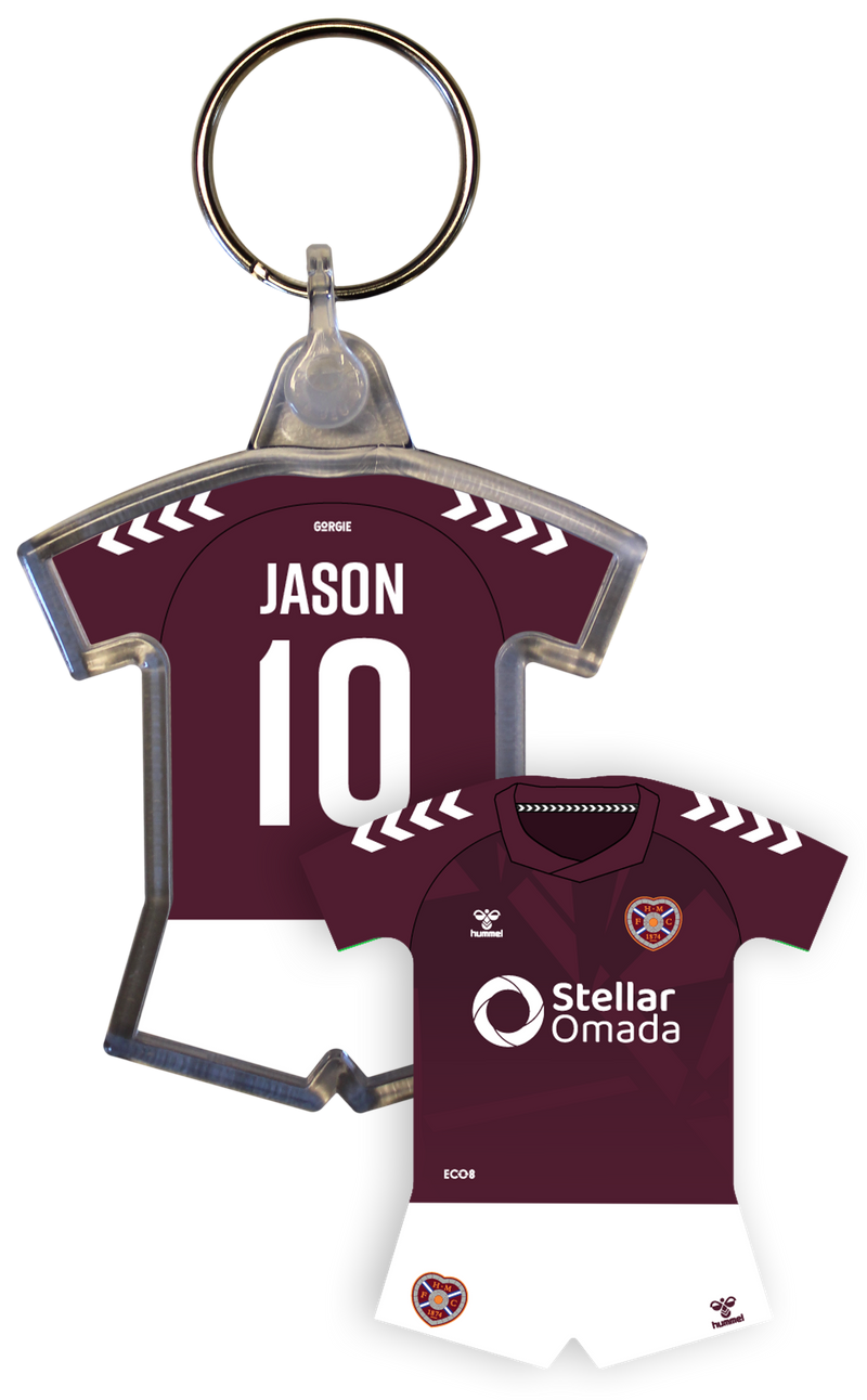 Personalised Sports Shirt Keyring