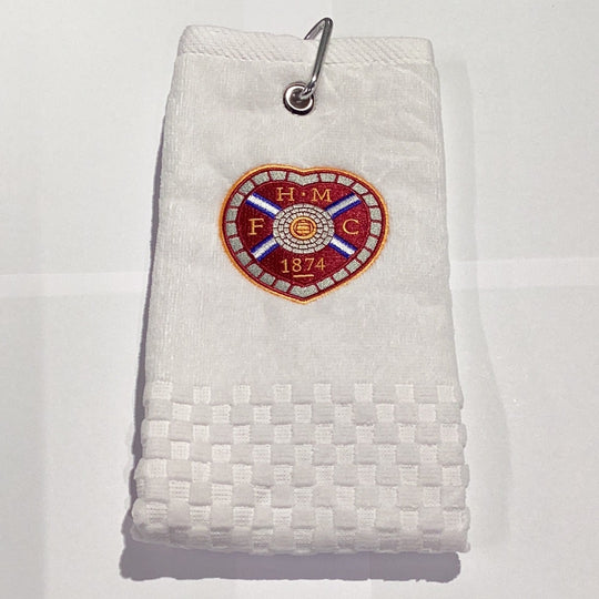 Cross Tri-Fold Golf Towel White