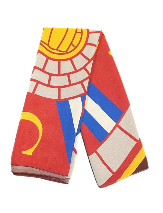 Large Crest Chiffon Scarf