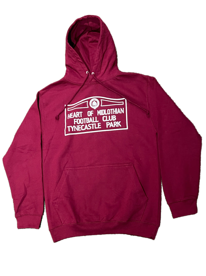 Tynecastle Park Sign Hoodie (Maroon)
