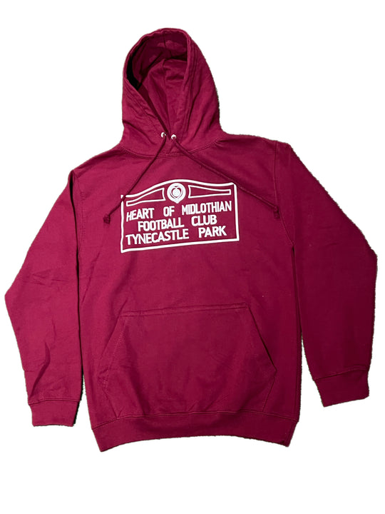Tynecastle Park Sign Hoodie (Maroon)