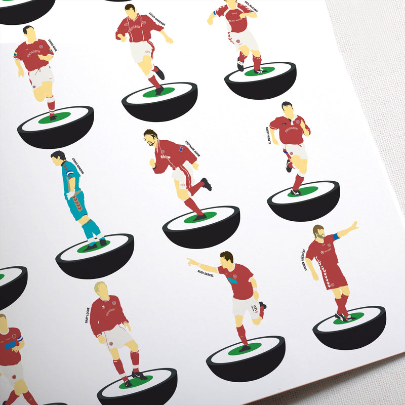 Retro Player Subbuteo Artwork