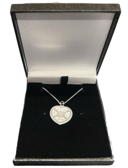 Sterling Silver Crest Pendant & Chain