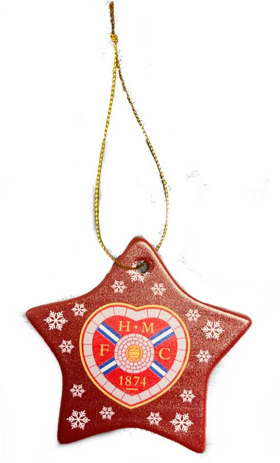 Ceramic Christmas Tree Decoration - Snowflake Star