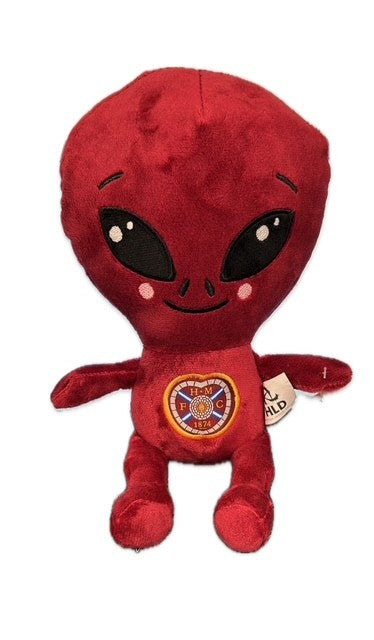 Maroon Alien plush with Embroidered Crest