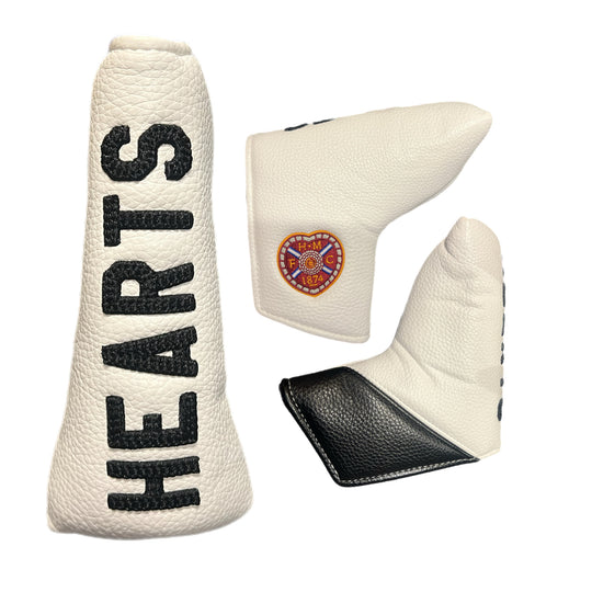 Elite Studio HEARTS Blade Putter Head Cover, white