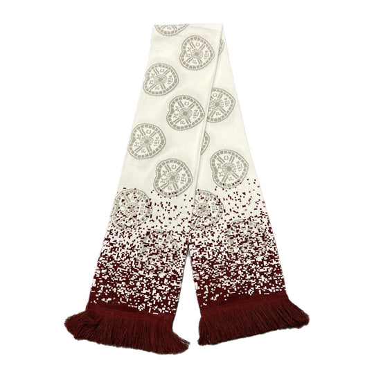 White/Maroon Shadow Scarf