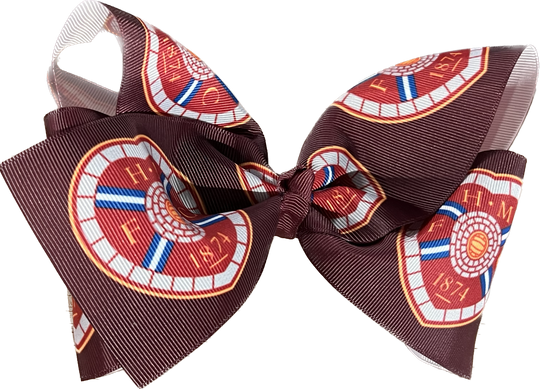 Large Crest Maroon Bow