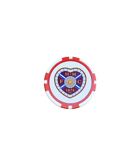 Golf Ball Marker Poker Chip Red/White