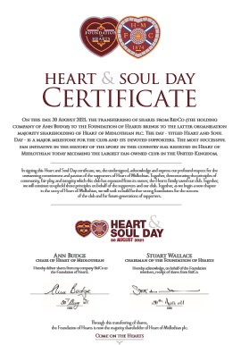 Heart & Soul Day Certificate