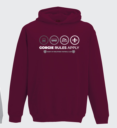 Maroon Hoody - Euro Style - Gorgie Rules Apply